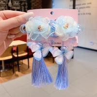 ราคา 2 Pcs Ancient Tassel Butterfly Hair Clip Set Crystal Flower Hairpin Kids Girl Hair Accessories (19666191177)
