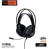 ราคา หูฟังเกมมิ่ง EGA LITE TYPE H106 Gaming Headset มีให้เลือก 2 สี Black White สาย Jack 2 หัว 1 USB สินค้าประกันศูนย์ 1 ปี (19964336305)