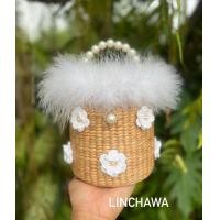 ราคา กระเป๋าสานทรงถัง ฟรุ้งฟริ้ง (20865074440)