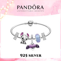 ราคา ช้อปปิ้งปลอดภาษี Pandora เงิน925 สร้อยข้อมือ กำไล ลูกปัดอัญมณี สร้อยข้อมือคู่ Stitch Batwing Demon bracelet ของแท้ ต้นฉบับแท้ (21358108505)