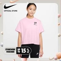 ราคา Nike Girls Boxy Heat Wave Tee Soft Pink (20472986638)