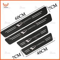 ราคา 4ชิ้น เซ็ต บันไดข้างประตูรถแถบคาร์บอนไฟเบอร์หนังป้องกันรอยขีดข่วนสติกเกอร์ป้องกันรอยขีดข่วนไฟเบอร์สำหรับ Daihatsu (18631700430)