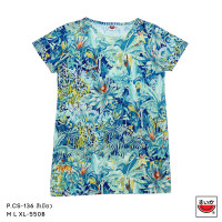 ราคา แตงโม SUIKA เสื้อแตงโมคอปาดตัวยาว มีกระเป๋าข้างลายต้นกล้วย P SC 136 (21200503760)