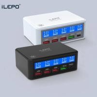 ราคา 65W PD QC ที่ชาร์จ USB แบบเร็ว5พอร์ตอะแดปเตอร์ชาร์จเร็ว USB C ที่ชาร์จจอแสดงผลแบบ C (21171026348)