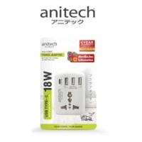 ราคา H622 Anitech แอนิเทค ปลั๊กไฟ มอก 2ช่อง 2USB รุ่น H622 (20735120933)