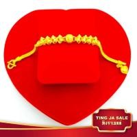 ราคา สร้อยข้อมือผู้หญิง หุ้มทอง ไม่ลอกไม่ดำ หนัก1บาท ลายสี่เสา ดอกพิกุล คั่นโอ่ง ยาว7นิ้ว ทองเคลือบแก้ว สร้อยข้อมือทองปลอม (630930804)