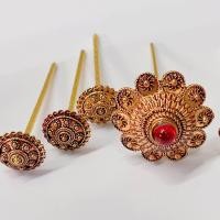 ราคา ปิ่นปักผม ชุดไทย ปิ่นติดผมทรงกลม สีทอง สีดำเงิน สีบรอนซ์ (21141436861)