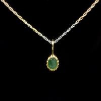 ราคา จี้พลอยมรกตโคลัมเบีย Emerald พร้อมสร้อยคอ ตัวเรือนเงินแท้92 5 ชุบทองคำ มีใบรับประกันสินค้าจากทางร้าน (20698094127)