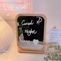 ราคา พร้อมส่ง กระจกไม้ กระจกพับ กระจกมินิมอล กระจก กระจกตั้งโต๊ะ กระจกไม้มินิมอล ตระจกแต่งหน้า กระจกเซลฟี่ (12910386854)