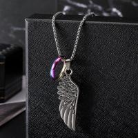 ราคา สร้อยคอแฟชั่นผู้ชายเก้าจี้เหล็กไทเทเนียมฮิปฮอปปีกนางฟ้า (11270840021)