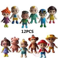 ราคา MUMU 12Pcs Set PVC Baby Kids Gift JoJo Dolls Model Cocomelon Family Toy Action Figure (20328439358)