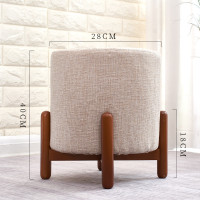 ราคา สตูลโซฟาผ้า สตูลกลม ห้องนั่งเล่น โต๊ะกาแฟ ม้านั่งไม้ สตูลเตี้ย สตูลทดสอบรองเท้าchair เบาะวางเท้า สตูลวางเท้า (19774185943)