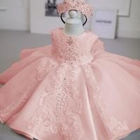 ราคา MQATZ อย่างเป็นทางการชุด Baptism สีชมพูสีขาว1st ชุดวันเกิดสำหรับเสื้อผ้าเด็กผู้หญิงดอกไม้เจ้าหญิงลูกไม้งานแต่งงานชุด1 5ปี L2012XZ (16248996042)