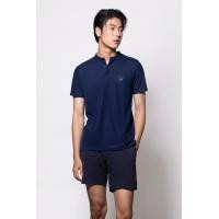 ราคา ESP เสื้อโปโลคอจีนเฟรนช์ชี่ ผู้ชาย สีน้ำเงิน Stand Collar Frenchie Polo Shirt 3785 (19418017973)