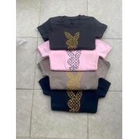 ราคา เสื้อยืดแฟชั่้น คอกลม ปักหลุยส์กระต่าย (20730123064)
