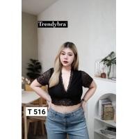 ราคา 516 T เสื้อแฟชั่นสาวอวบอ้วน เสื้อครอปสาวอวบอ้วนคอวีลูกไม้เสื้อครอปสาวอวบสายฝอ (19023539421)