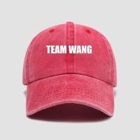 ราคา Team wang letter embroidered baseball hat black cap (16553294029)