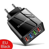 ราคา พอร์ต USB 4พอร์ต24W แบบหัวชาร์จเร็ว3 1A ที่ชาร์จความเร็วสูง QC3 0 (19478685147)