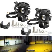 ราคา สปอร์ตไลท์ 1 คู่ ไฟสปอร์ตไลท์ LED 2สี แสง ขาว เหลือง ไฟสปอร์ตไลท์ออฟโรด ไฟมอเตอร์ไซค์ ไฟ LED รถจักรยานยนต์ 30W (20745158501)