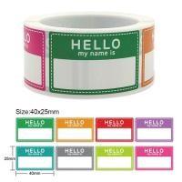 ราคา 200pcs Name Tag Hello My Name Is Labels sticker for Baby Announcement Newborn Hospital Photography Props School Office Labels Stickers Labels (20700324353)