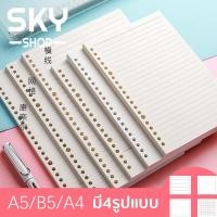 ราคา SKY 50แผ่น หลวมใบโน๊ตบุ๊คเติมเกลียว เครื่องเขียน Binder ขนาดA5 A6 A4 มี4รูปแบบ กระดาษ 80g Loose Leaf Notebook Refill (1398372070)