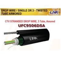 ราคา Link 350m Outdoor Optic Fiber Drop Wire CTV Armored 6 cores Single mode 9 125 UFC9506DSA (10052336321)