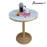 ราคา Anusarin 60x75 cm Round Bistro Table Steel frame with Artificial Marble Top โต๊ะกลมเหล็กสีทอง ท็อปหินสังเคราะห์ 60x75 ซม (1076868487)