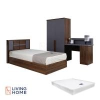 ราคา ผ่อน 0 Livinghome FurnitureMall ชุดห้องนอน 3 5 ฟุต ทั้งชุด 3 ชิ้น รุ่น ชิลดี้ CHILDY สีช็อคเทา (7918636761)