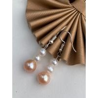 ราคา ต่างหูไข่มุกแท้ รุ่น3เม็ด สีขาว ส้มพีช มุกธรรมชาติ (17170748447)