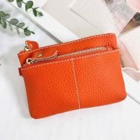 ราคา กระเป๋าใส่เหรียญ หนังแท้ 3 ซิบ หนังด้าน มีสายโซ่คล้องกุญแจ ใส่ธนบัตรพับครึ่งได้ กระเป๋าเหรียญหนังแท้ (20988895526)