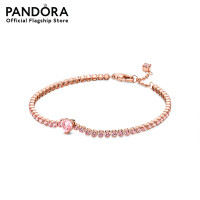 ราคา Pandora Heart 14k rose gold plated tennis bracelet with orchid pink crystal เครื่องประดับ สร้อยข้อมือ สีโรสโกลด์ สร้อยข้อมือสีโรสโกลด์ สร้อยข้อมือแพนดอร่า (10786723670)