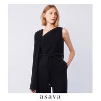ราคา asava rs23 Asava One Shoulder Cape Blouse เสื้อผู้หญิง ไหล่เดียว แต่งผ้าเครปโอบไหล่ ซิปหลัง (17496628853)