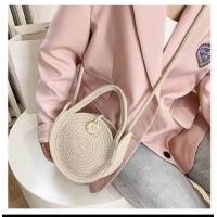 ราคา กระเป๋าถัก สะพายข้างทรงกลมแบบใหม่สวยงามตามเนื้อผ้า (21326857448)