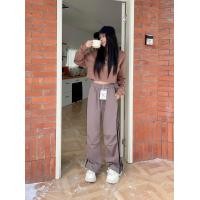 ราคา K 811 กางเกงวอร์มผู้หญิง แต่งแถบข้าง มีกระเป๋าข้าง กางเกงเอวสูง กางเกงผู้หญิง (21026996708)