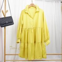 ราคา ส่งเร็วพิเศษ PE058 TARA Dress ชุดเดรสแขนยาว สไตล์คุณแอน คอเต่าแต่งระบาย ชุดแต่งระบายเป็นชั้นๆ เนื้อผ้าไหมอิตาลี ผ้าเบาพริ้ว สวย (12034474413)