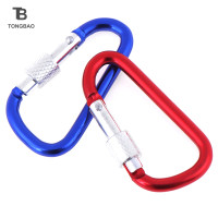 ราคา TONGBAO01 2pcs สุ่มอลูมิเนียม carabiner D ring พวงกุญแจคลิปคลิปตะขอกลางแจ้ง (20400491581)