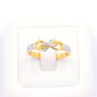 ราคา Happy Jewelry แหวนinfinity อินฟิฝังเพชรบ่าข้าง ทองแท้ 9k 37 5 เพชรเกสร ME968 (17024528924)