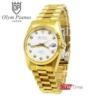 ราคา O P Olym Pianus นาฬิกาข้อมือผู้ชาย Sportmaster Automatic สายสแตนเลส รุ่น 89322AM G07 เรือนทอง หน้าปัดขาว (2648234424)
