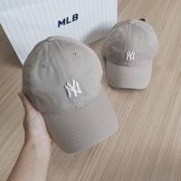 ราคา แท้ 100 พร้อมส่ง MLB CAP หมวก NY สีเบจ แท้ จากช้อปเกาหลี (19139144648)