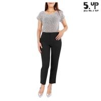 ราคา 5UP กางเกงขายาว 5 ส่วน ทรงเดฟ รุ่น DL55664BL สีดำ (15801299784)