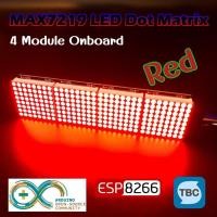 ราคา MAX7219 LED Dot Matrix 8x8 ขนาด 32mm x 32mm 4 ชุด ออนบอร์ด มี3 สีให้เลือก แดง เชียว น้ำเงิน (20345044685)