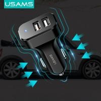 ราคา USAMS มินิ USB ชาร์จไฟในรถสำหรับโทรศัพท์มือถือแท็บเล็ตจีพีเอส 2 1a ชาร์จอย่างรวดเร็วรถ ชาร์จแบบ Dual USB ชาร์จโทรศัพท์ในรถยนต์อะแดปเตอร์ชาร์จในรถยนต์ (3343062497)