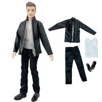 ราคา ชุดเสื้อผ้าสไตล์มอเตอร์ไซค์หนังสีดำสำหรับตุ๊กตาเด็กผู้ชายเคนเสื้อแจ็กเก็ตเสื้อกั๊กกางเกงรองเท้าสำหรับตุ๊กตาเคนเครื่องประดับ (20713937950)