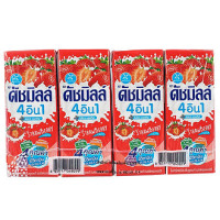 ราคา ดัชมิลล์ นมเปรี้ยว UHT รสสตรอเบอรี่ 180 มล แพค 4 (10504166191)