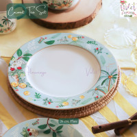 ราคา Violet Flamingo ชุดน้ำชา ชุด Afternoon Tea รุ่น Coconut Afternoon Tea Set กาน้ำชา แก้วจานรอง ลายต้นมะพร้าวสีเขียวมิ้นท์สุดคิ้วท์ (21289888249)