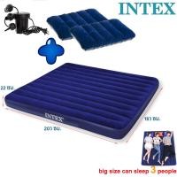ราคา ที่นอนเป่าลม 6 ฟุต เบาะนอน ที่นอนลม ที่นอนลมยาง ที่นอนสูบลม ควีน 183x203x25 ซม ฟรี หมอน 2ใบและที่สูบลมไฟฟ้า เตียงลม Air mattress Xliving (1759632550)