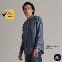 ราคา Mc JEANS เสื้อเชิ้ตแขนยาวผู้ชาย สียีนส์ฟอกเข้ม MSLZ182 (19726234028)