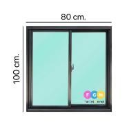 ราคา หน้าต่างขนาด 100x80 ซม หน้าต่างอลูมิเนียม หน้าต่างบานเลื่อน2ช่อง (20984292564)