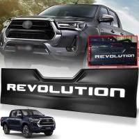 ราคา แผ่นปิดกระบะท้าย แผ่นปิดฝาท้าย รุ่น โตโยต้า ไฮลักซ์ รีโว่ ร็อคโค่ TOYOTA HILUX REVO ROCCO ปี 2015 2022 สีดำด้าน โลโก้ REVOLUTION สีขาว 1 ชิ้น (12726391302)