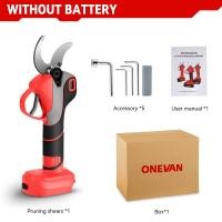 ราคา ONEVAN กรรไกรตัดกิ่งไฟฟ้า เครื่องมือกรรไกรสำหรับจัดสวนกิ่งต้นไม้ชาร์จแบบไร้สาย2เกียร์กรรไกรตัดแต่งกิ่งไม่แปรงถ่านไฟฟ้า50มม สำหรับแบตเตอรี่ Makita 18V (21165860187)